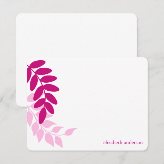 Hot Pink Garden Blätter (Vorne/Hinten)