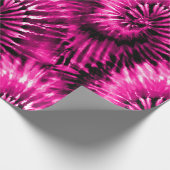 Hot Pink Gefärbte Krawatte Psychedelic Sternexplos Geschenkpapier (Ecke)