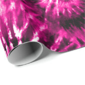 Hot Pink Gefärbte Krawatte Psychedelic Sternexplos Geschenkpapier (Rolleneckpunkt)