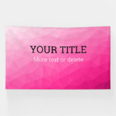Hot pink geometric mesh Triangle custom text Banner (Horizontal)