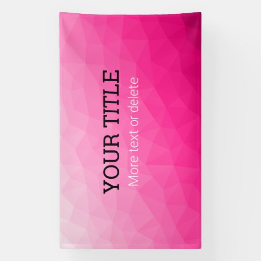 Hot pink geometric mesh Triangle custom text Banner (Vertikal)
