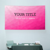Hot pink geometric mesh Triangle custom text Banner (Messe)