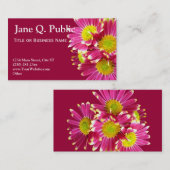 Hot Pink Gerber Daisies Visitenkartenvorlagen Visitenkarte (Vorne/Hinten)