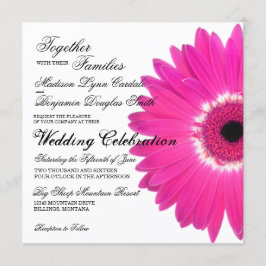 Hot Pink Gerber Daisy Blume Hochzeitseinladungen Einladung
