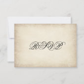 Hot Pink Gerber Daisy Rustic Wedding RSVP Cards Karte (Rückseite)