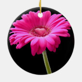 Hot Pink Gerbera Daisy Keramik Ornament (Hinten)