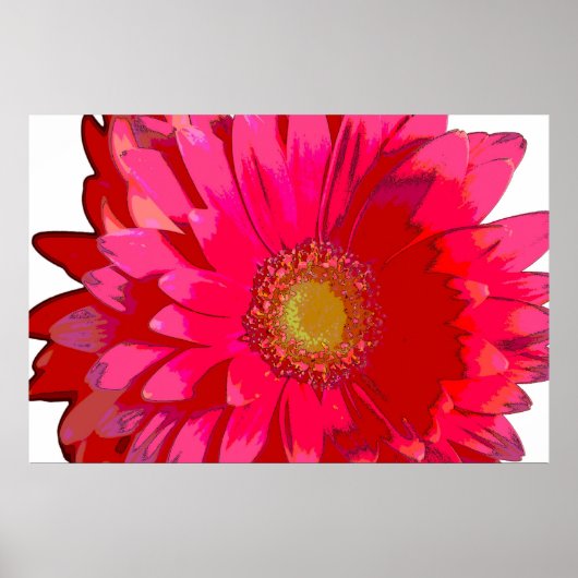 Hot Pink Gerbera Daisy Leinwand Poster (Vorne)
