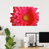 Hot Pink Gerbera Daisy Leinwand Poster (Heimbüro)