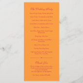 Hot Pink Gerbera Daisy Orange Wedding Program Programm (Rückseite)