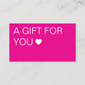 Hot Pink Gift Coupon For Spa Beauty Salon (Vorderseite)