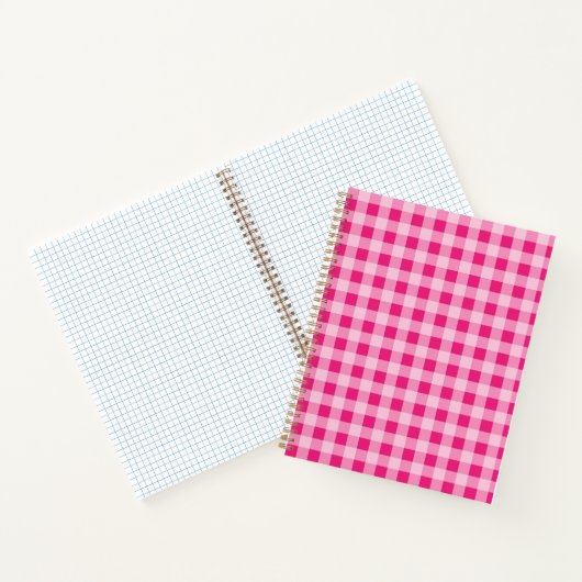 Hot Pink Gingham Notebook Notizblock (Innenseite)