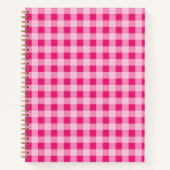 Hot Pink Gingham Notebook Notizblock (Vorderseite)