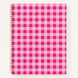 Hot Pink Gingham Notebook Notizblock