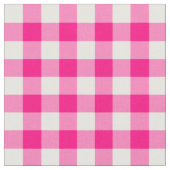 Hot Pink Gingham Pattern Fabric Stoff (Nahaufnahme)