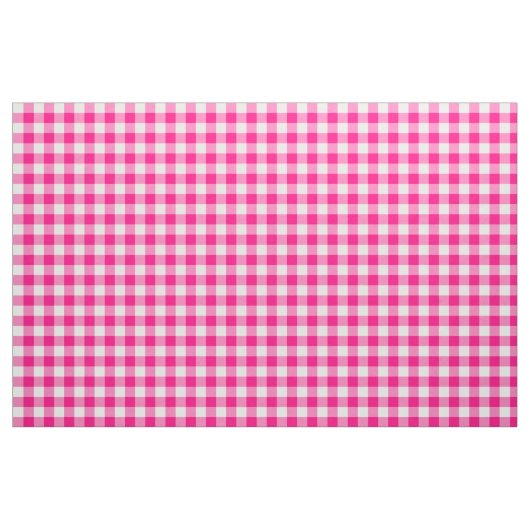 Hot Pink Gingham Pattern Fabric Stoff (Fat Quarter (45,7 x 55,9 cm))