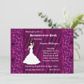 Hot-Pink-Giraffe und Zebra-Party Einladung (Stehend Vorderseite)