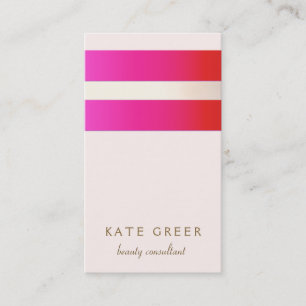 Hot Pink Girl and Feminine Beauty Consultant Visitenkarte