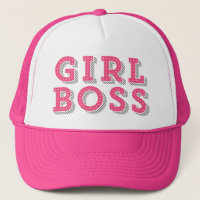 Hot Pink Girl Boss Zitat Retro Marquee