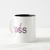 Hot Pink Girl Boss Zweifarbige Tasse (Vorderseite Links)