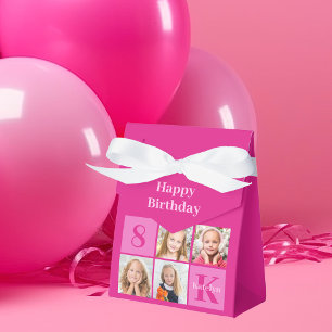 Hot Pink Girls Foto Custom Chic Geburtstagsparty Geschenkschachtel