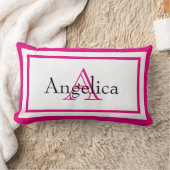 Hot Pink Girls Monogram Name Keepake Pillow Lendenkissen (Decke)
