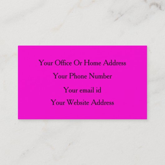 Hot Pink Girly Calligraphy Event Planner Trendy Visitenkarte (Rückseite)