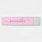 Hot Pink Girly Signature Türschild (Vorderseite )