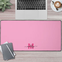 Hot Pink Girones Modern Name Monogram