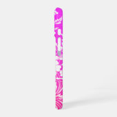 Hot Pink Glam Floral Swirl iPhone 16 Hülle (Linke Seite)