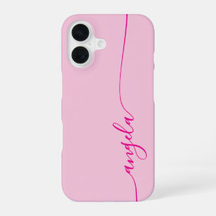 Hot Pink Glam Signatur iPhone 16 Hülle