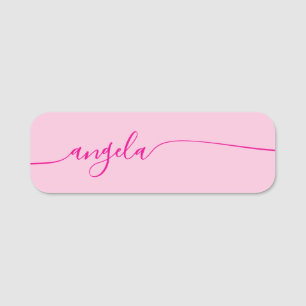 Hot Pink Glam Signature Namensschild