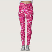 Hot Pink Glitter Leggings (Vorderseite)