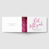 Hot Pink Glitter Sparkly Modern Gästebuch (Voll)