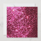 Hot Pink Glitzer 16 . Geburtstag Einladung (Rückseite)