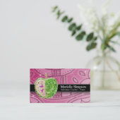 Hot Pink Glitzer Apple Stellvertretender Lehrer Tu Visitenkarte (Stehend Vorderseite)