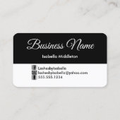 Hot Pink Glitzer - Augenbrauen Visitenkarte (Rückseite)