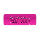 Hot-Pink-Glitzer Bokeh Benutzerdefinierte Textadre (Vorne)