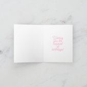 Hot Pink Glitzer Bokeh Benutzerdefinierter Text (Innenseite)