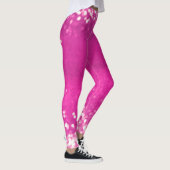 Hot Pink Glitzer Bokeh Leggings (Rechts)