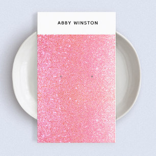 Hot PInk Glitzer Earring Holder Visitenkarte