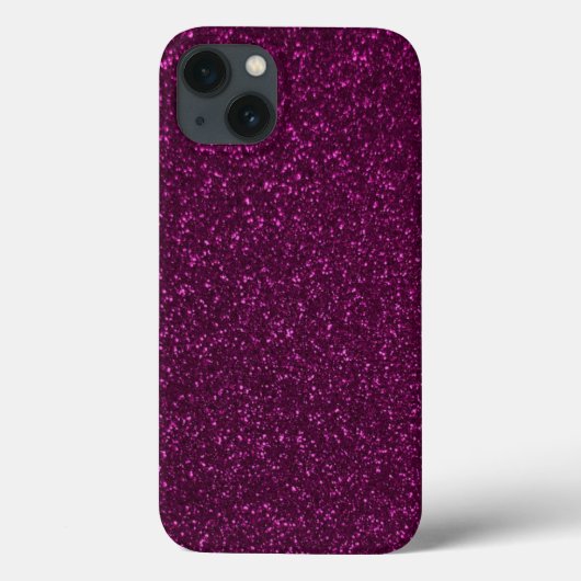 Hot-Pink-Glitzer-Effekt Case-Mate iPhone Hülle (Rückseite)