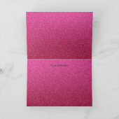 Hot Pink Glitzer Fux Ombre Sweet 16 Danke Karte (Innenseite)