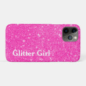 Hot Pink Glitzer Girl Zeigen Sie Ihre Glamour spar Case-Mate iPhone Hülle (Rückseite (Horizontal))