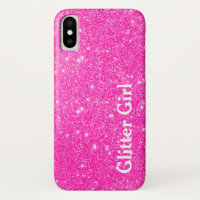 Hot Pink Glitzer Girl Zeigen Sie Ihre Glamour spar
