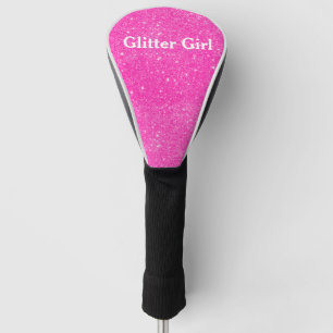 Hot Pink Glitzer Girl Zeigen Sie Ihre Glamour spar Golf Headcover