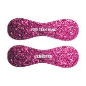 Hot-Pink-Glitzer Glitzern Ihr Name Team Baseball (Paneele)