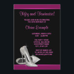 Hot Pink Glitzer High Heels Frauen 50. Brithday Einladung<br><div class="desc">Eleganter schwarz-rosa Glitzer High Heel Schuhe Frau zum fünfzigsten Geburtstag Einladung. Diese wunderschöne, schwarz-rosa Geburtstagsfeier-Einladung lässt sich leicht an Ihre Veranstaltung anpassen, indem Sie Ihre Veranstaltungsdetails, den Schriftart-Stil, die Größe und Farbe des Schriftartes und den Wortlaut hinzufügen. Bitte beachten Sie: Alle Aufkleber, Karten und Einladungsdesigns, die Sie auf Zazzle finden,...</div>