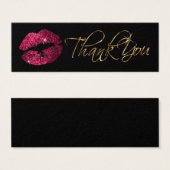 Hot Pink Glitzer Lips - Danke (Vorne & Hinten)