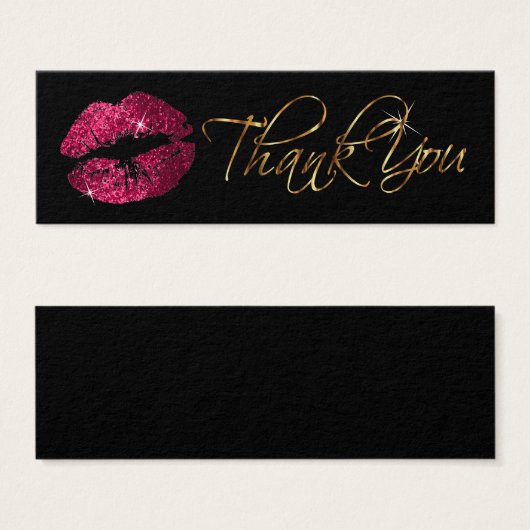 Hot Pink Glitzer Lips - Danke (Vorne & Hinten)