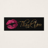 Hot Pink Glitzer Lips - Danke (Vorderseite)